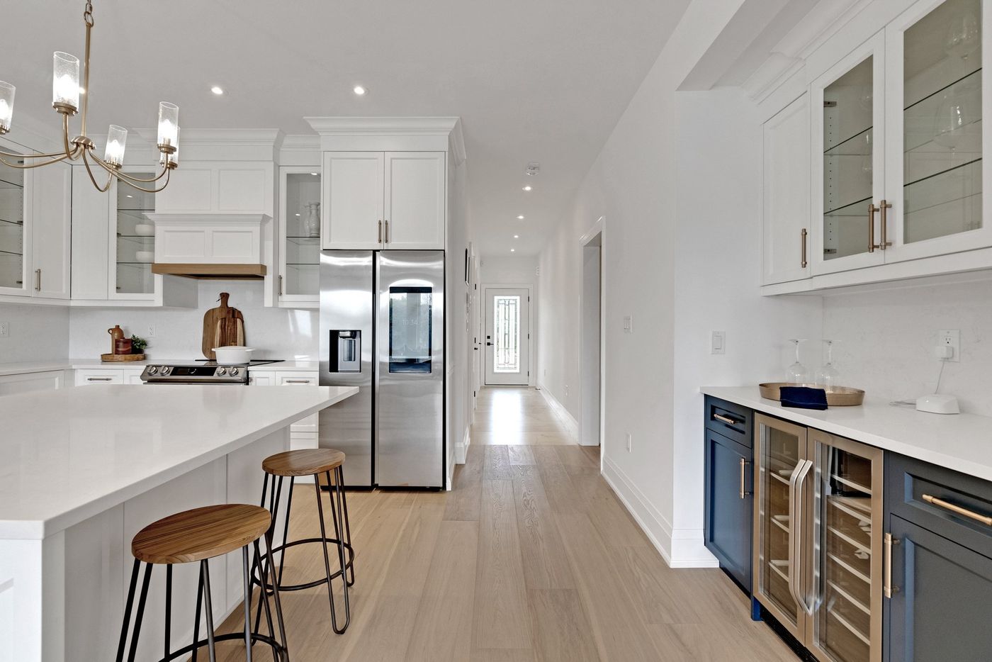 Kitchen and beverage centre with wine fridge